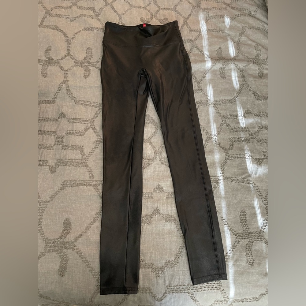 Spanx faux leather leggings.